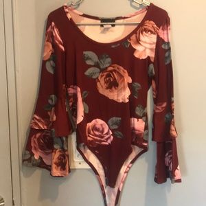 Floral body suit